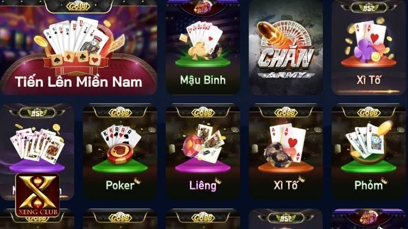 Top các game bài siêu hot tại Xengclub